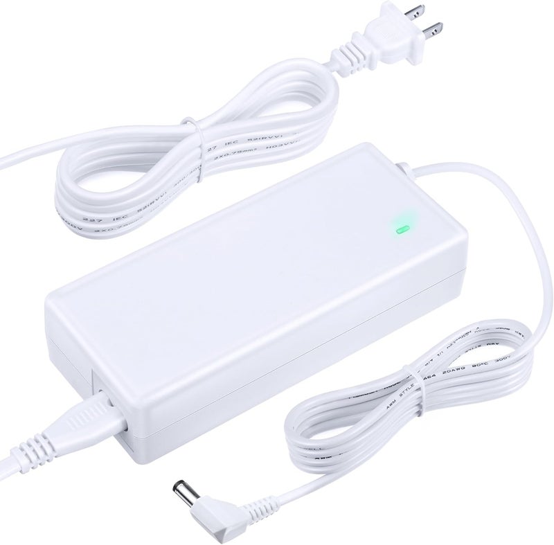 Enhon 24V Power Cord Replacement Compatible with Cricut Explore 3 Cutting Machine, 2.5A AC DC Power Adapter Replacement Cord with 90 Degree Connector Compatible with Cricut Explore 3, White - Image 1